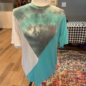 Celeste Blue and Gray T-Shirt